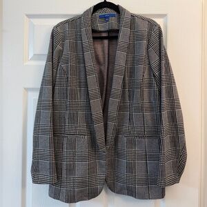 Apt. 9 Houndstooth Glen Plaid Blazer Jacket, Women's Size L